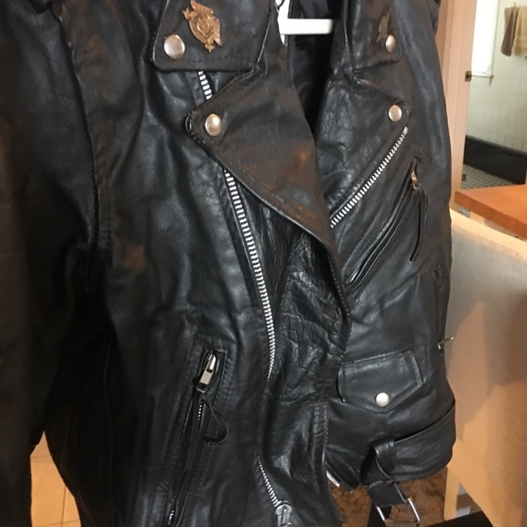 AMAZING ‘The New Age’ Vintage Black Leather Jacket - Picture 6 of 7